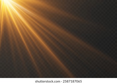 Light effect of star flash and explosion, light rays.