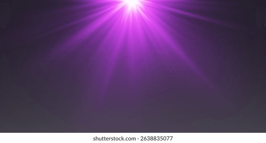 Light effect of star and flash of rays.