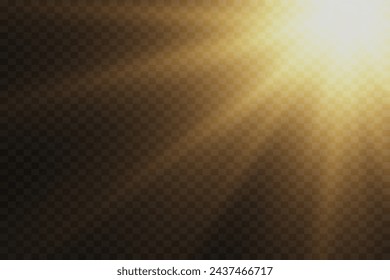 The light effect star flashed. Bright light and flash. On a transparent background.	
