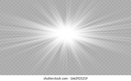 Light effect of a star, sparkles of light