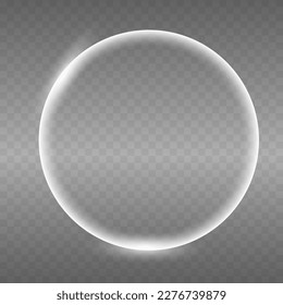 Light effect twirl, white trail wave. Curve light effect of white line. Luminous white circle.