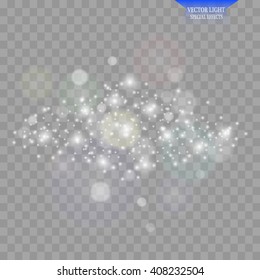 light effect. Vector illustration. Christmas flash Concept.