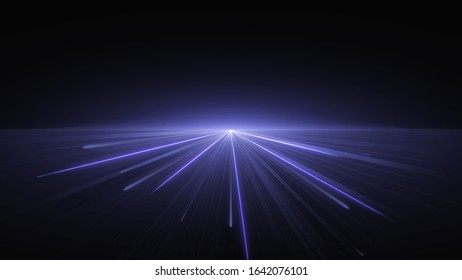 Light effect vector shining purple glare. Rays from the explosion or sunrise on a purple background. Abstract motion