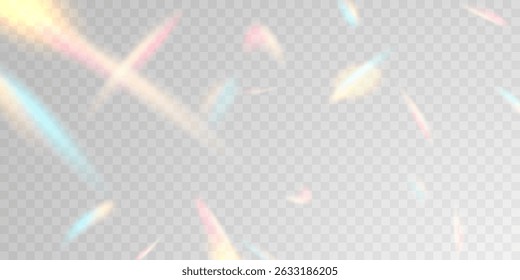 Efeito de luz e fita em ziguezague caindo de cima em um feixe de luz, vetor de tinsel