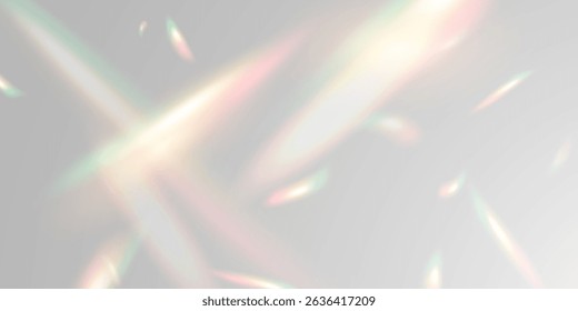 Efeito de luz e fita em ziguezague caindo de cima em um feixe de luz, vetor de tinsel