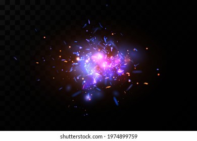 Light effect.Cosmic neon sparks. Game background. Lasers.