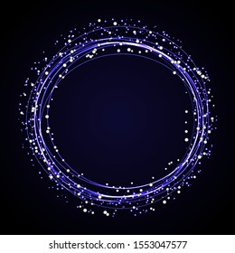 Light effect,round blue shiny with sparks,blue neon,