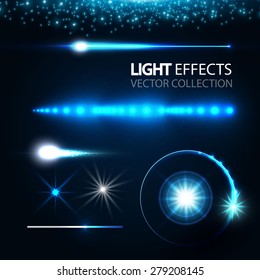 Light effects collection. Vector illustration