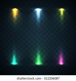 Light effects collection. Vector illustration