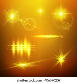 Light effects collection. Vector illustration