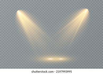 Lichteffekte, Blende, Glitter, Explosion, Licht. Vektorgrafik.Vektorgrafik-Szene beleuchtet durch Röntgen. Lichteffekt auf transparentem Hintergrund