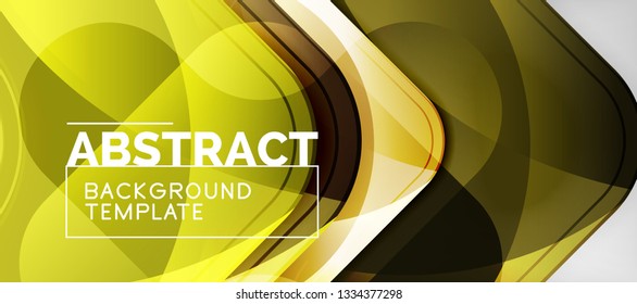 Light effects glossy arrows background, vector illustration