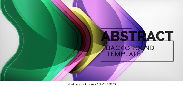 Light effects glossy arrows background, vector illustration