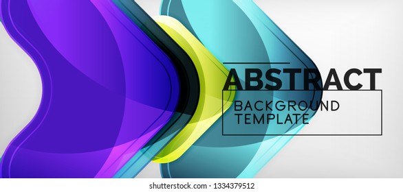 Light effects glossy arrows background, vector illustration