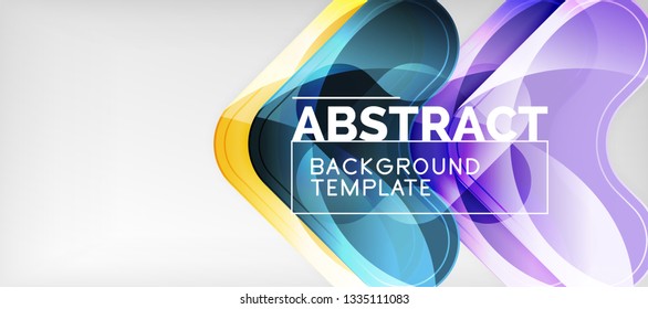 Light effects glossy arrows background, vector illustration