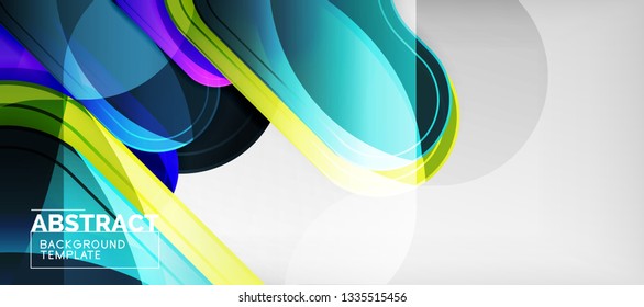 Light effects glossy arrows background, vector illustration