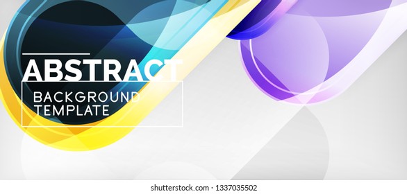 Light effects glossy arrows background, vector illustration