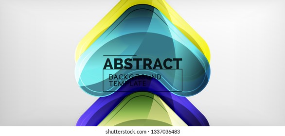 Light effects glossy arrows background, vector illustration