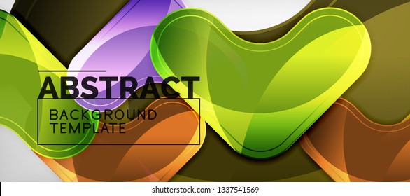Light effects glossy arrows background, vector illustration