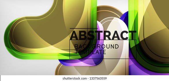 Light effects glossy arrows background, vector illustration