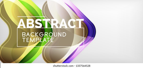 Light effects glossy arrows background, vector illustration