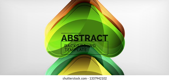 Light effects glossy arrows background, vector illustration