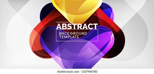 Light effects glossy arrows background, vector illustration