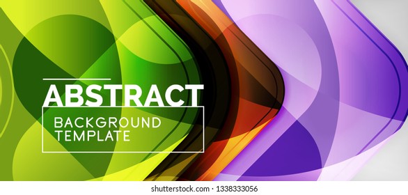 Light effects glossy arrows background, vector illustration