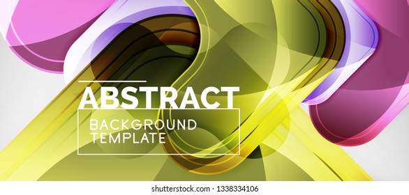 Light effects glossy arrows background, vector illustration