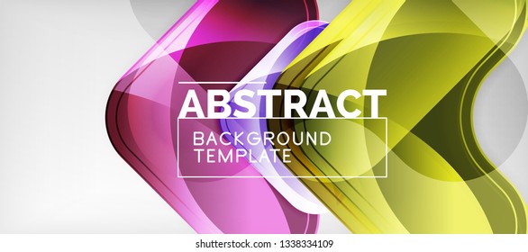 Light effects glossy arrows background, vector illustration