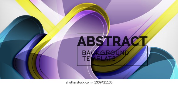 Light effects glossy arrows background, vector illustration