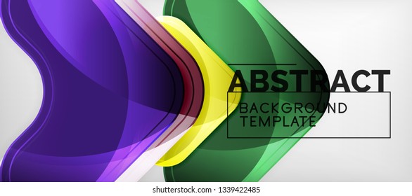 Light effects glossy arrows background, vector illustration