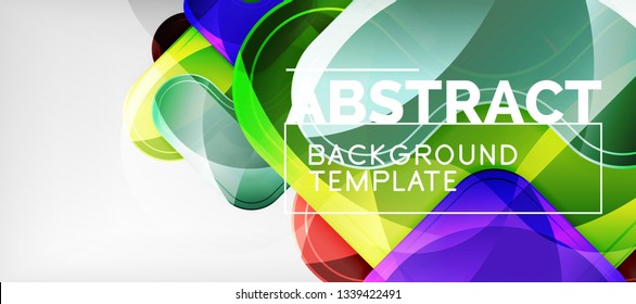 Light effects glossy arrows background, vector illustration