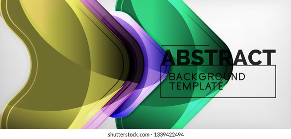 Light effects glossy arrows background, vector illustration