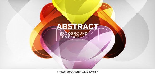 Light effects glossy arrows background, vector illustration