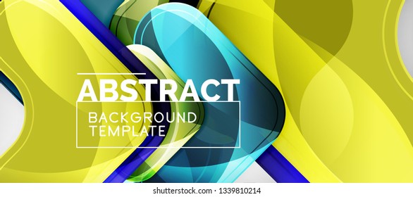 Light effects glossy arrows background, vector illustration