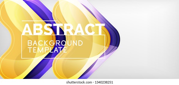 Light effects glossy arrows background, vector illustration