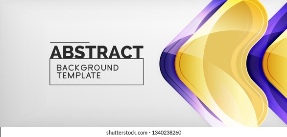 Light effects glossy arrows background, vector illustration