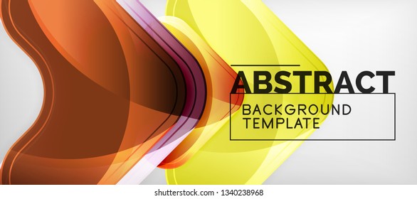 Light effects glossy arrows background, vector illustration