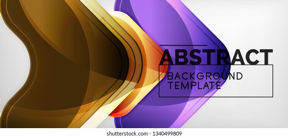 Light effects glossy arrows background, vector illustration
