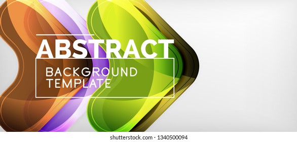 Light effects glossy arrows background, vector illustration