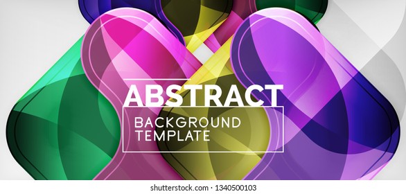 Light effects glossy arrows background, vector illustration