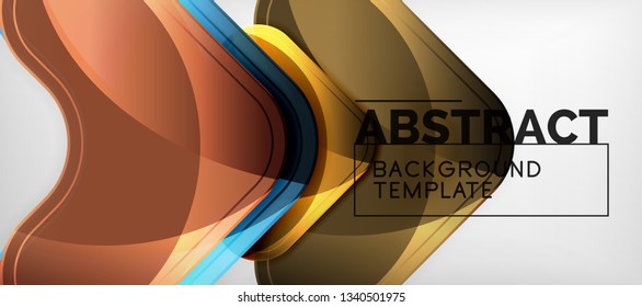 Light effects glossy arrows background, vector illustration