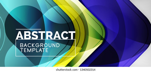 Light effects glossy arrows background, vector illustration
