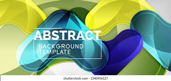 Light effects glossy arrows background, vector illustration