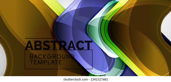 Light effects glossy arrows background, vector illustration