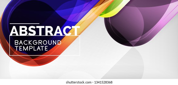 Light effects glossy arrows background, vector illustration