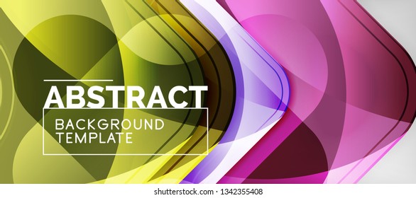 Light effects glossy arrows background, vector illustration