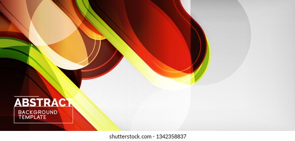 Light effects glossy arrows background, vector illustration