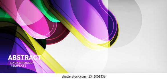 Light effects glossy arrows background, vector illustration